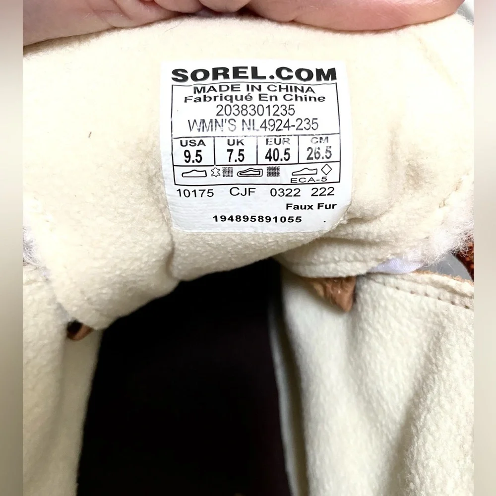 Sorel Evie Cozy Lace Boots in Tawny Buff Suede 9.5